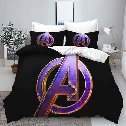 The Avengers Hero Duvet Cover Pillowcase Bedding Set Adult Boy Girl Bedroom Decoration Children Single Double Large Size