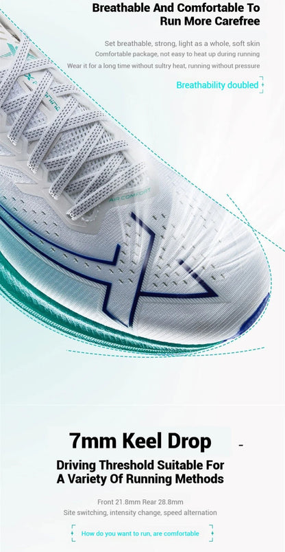 Xtep One Piece Model 3.0 Women Running Shoes 2025 Spring Comfortable Stability Cushion Rebound Racing Soft Sneakers 875218110031