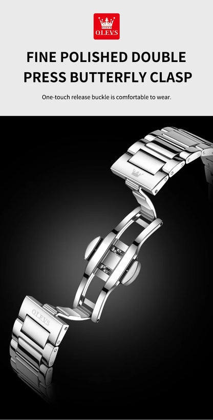 OLEVS Watches Man 7090 Luxury Original Automatic Mechanical Watch Waterproof Large Dial Week Date Watches For Man Gifts New