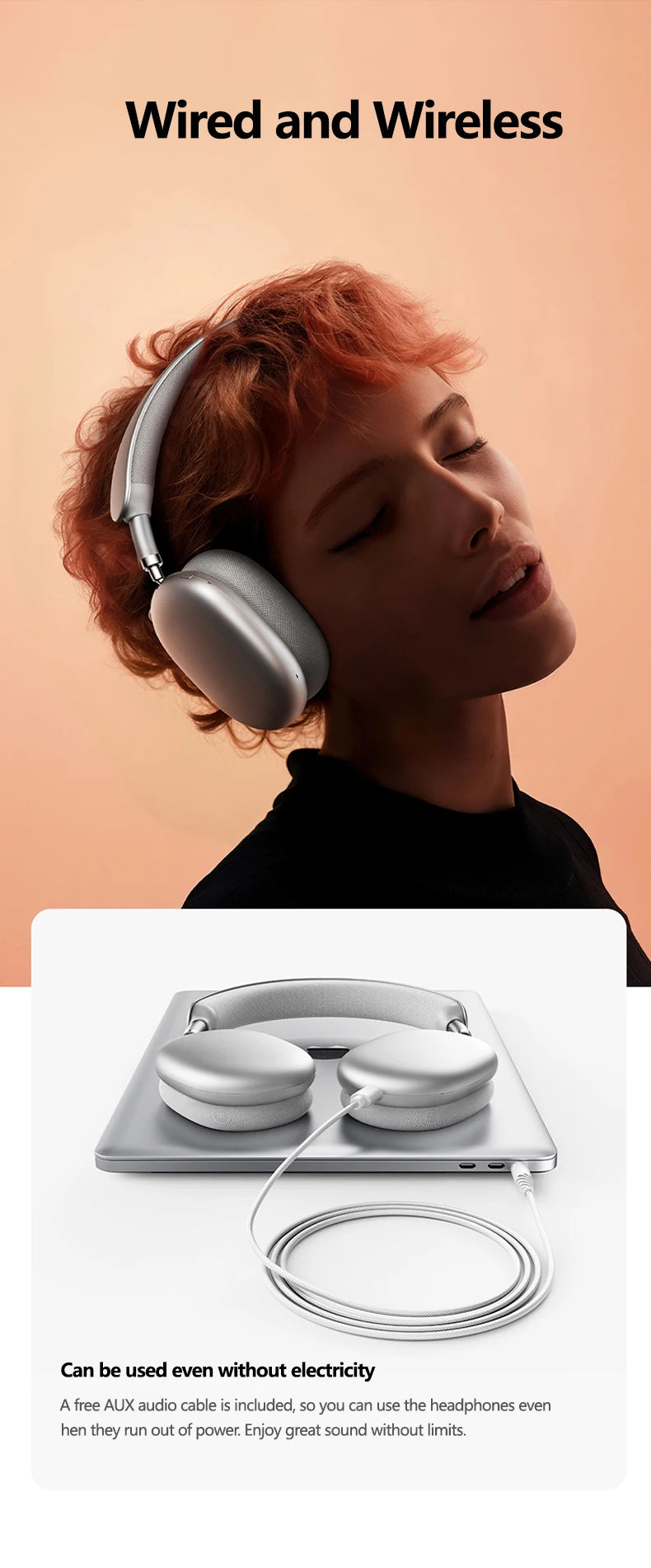 Picun F8MAX ANC Wireless Headphones 59dB Noise Cancelling Bluetooth 6.0 Over Ear Headset with Spatial Audio, 180H Battery Life & HiFi Sound