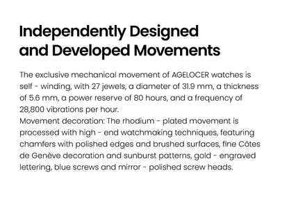 AGELOCER Original Baikal Watch Men's Big Calendar Business Formal Automatic Mechanical Watch Birthday Gift for Men