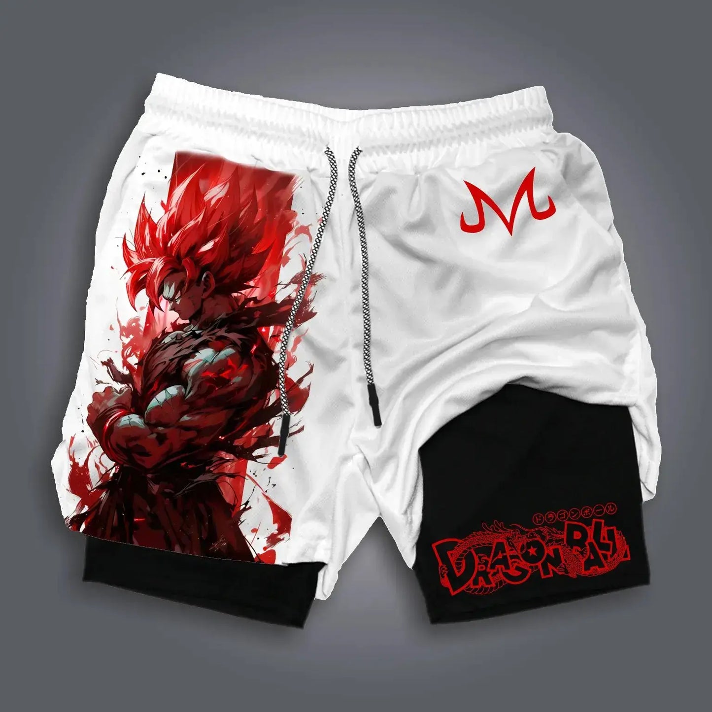 Dragon Ball Super Licensed Shorts 2025 - Japanese Anime Breathable Quick-Dry Beach Pants, Retro Y2K Hip Hop Style, Produit gaming premium Fraquane
