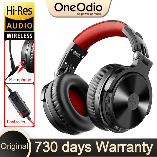 Auriculares gaming inalámbricos OneOdio Pro-M Bluetooth 5.2 HiFi estéreo con micrófono, 110H de autonomía, graves profundos y diseño plegable circumaural