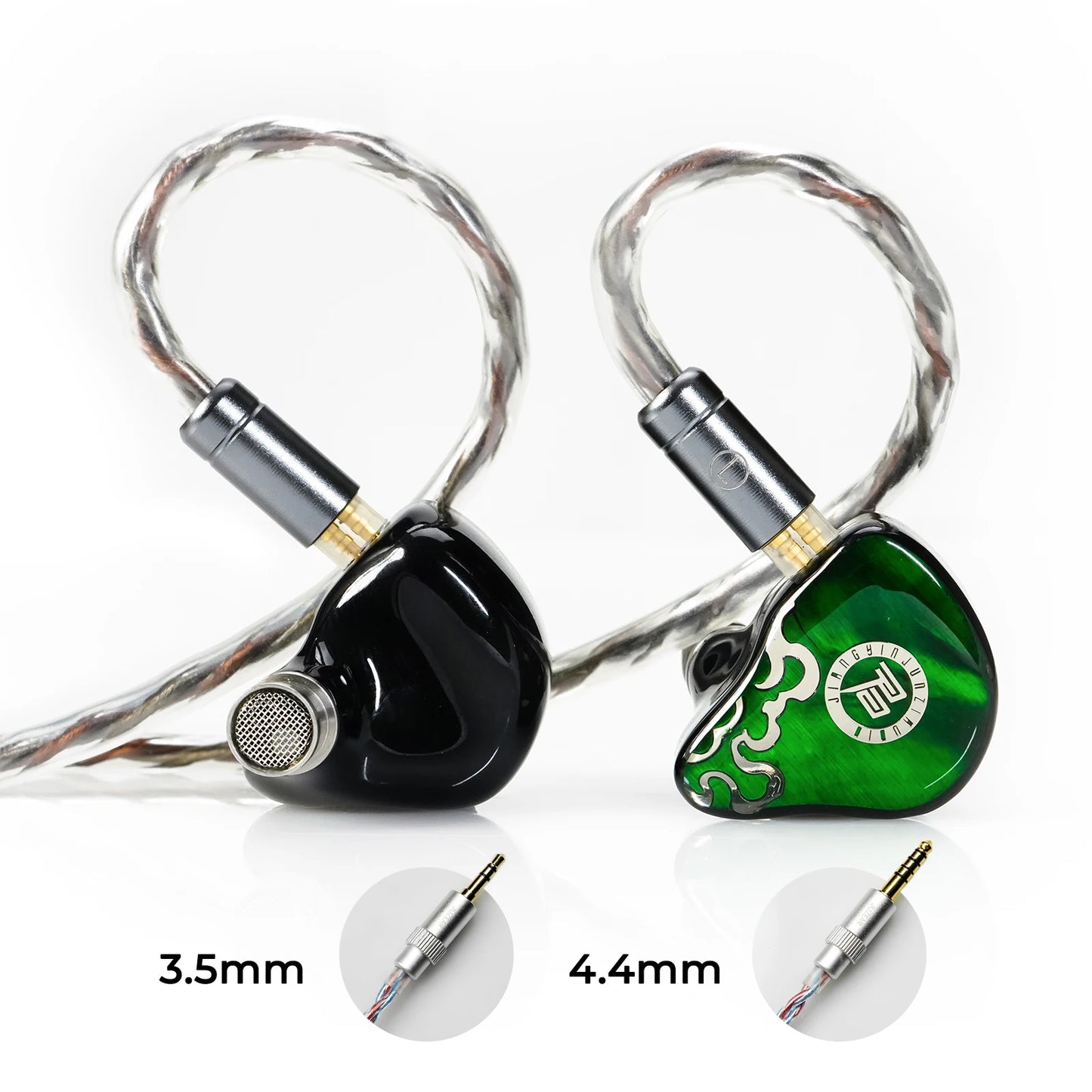 JUZEAR x Z Reviews Defiant 1DD+3BA Hybrid In-Ear Monitors – HiFi Earphones with 3-Way Crossover, 3.5mm & 4.4mm Interchangeable Cable, Audiophile IEM Headphones