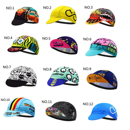 Cappellini da ciclismo alla moda, estivi, traspiranti, sportivi, in poliestere ad asciugatura rapida, neri e blu, in stile classico retrò, da corsa