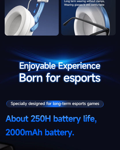 MCHOSE V9 Pro Electronic Sports Headset Three Mode Game USB Wireless 7.1 Channel Surround Sound Portable Headset with Microphone