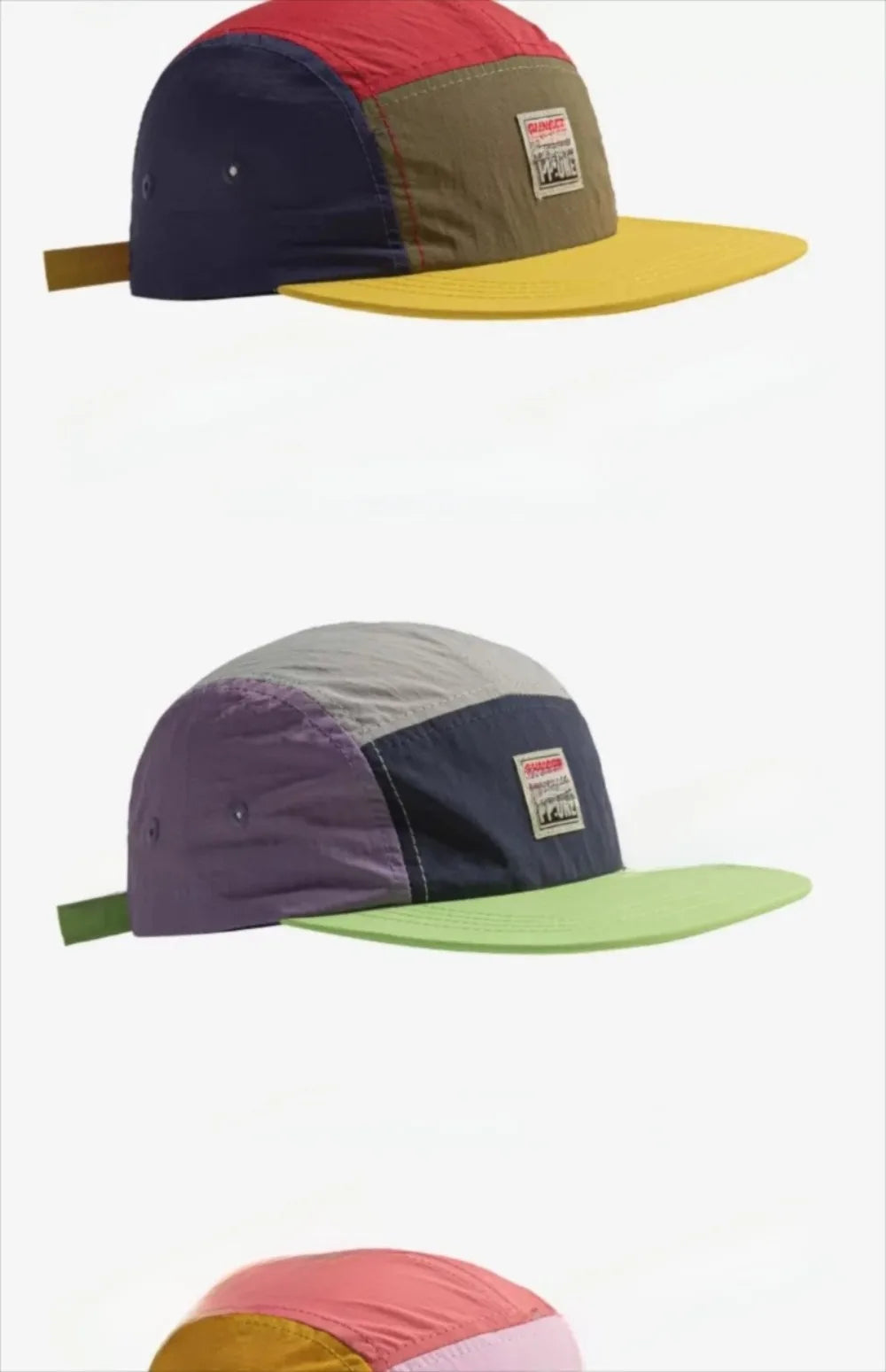 Retro Japanese Style Hip-hop Hats Thin 5 Panel Flat Brimmed Baseball Cap Breathable Quick-drying Sunscreen Hat Unisex