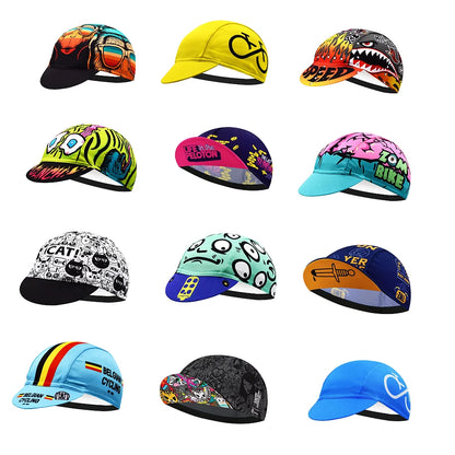 Cappellini da ciclismo alla moda, estivi, traspiranti, sportivi, in poliestere ad asciugatura rapida, neri e blu, in stile classico retrò, da corsa