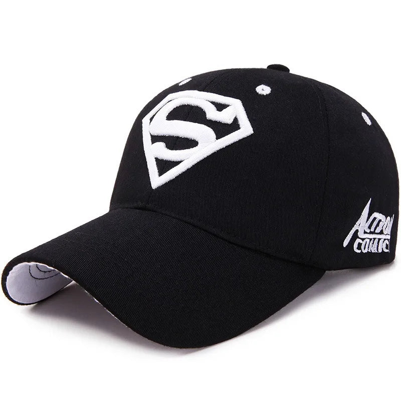 Street superhero embroidered duckbill cap with adjustable sun visor accessories, fashionable hip-hop fashion baseball cap
