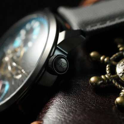 Shanghai Watch Sky Dome Men's Automatic Watches 42mm Center Flywheel Mechanical Wristwatch 5Bar Waterproof Watches Reloje S2101
