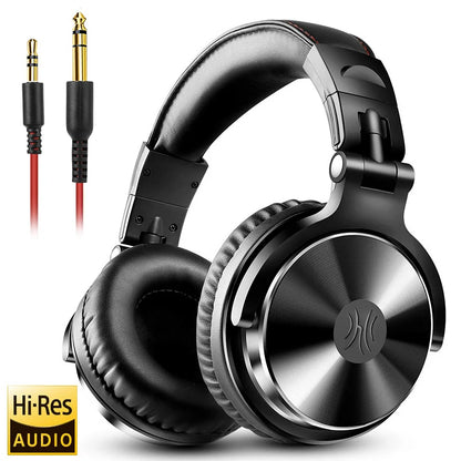OneOdio Professional DJ Headphones Over-Ear Studio Monitor Headset with Microphone, HiFi Wired Bass Gaming Headphones for PC, Phone, PS4 & Xbox