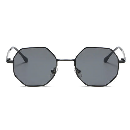Luxury Square Sunglasses Man Woman Fashion Small Frame Polygon Sun Glasses Metal Vintage Retro Brand Octagon Gafas De Sol UV400