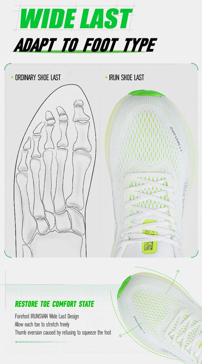 IRUNSVAN Nuove scarpe da maratona con soletta in carbonio: leggere, ammortizzanti e adatte come scarpe sportive da uomo