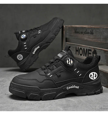 Nouvelles chaussures basses pour hommes, à boucle rotative, sportives, décontractées, tendance, d'extérieur, imperméables, chaussures de travail, semelle EVA, caoutchouc, Zapatillas Hombre