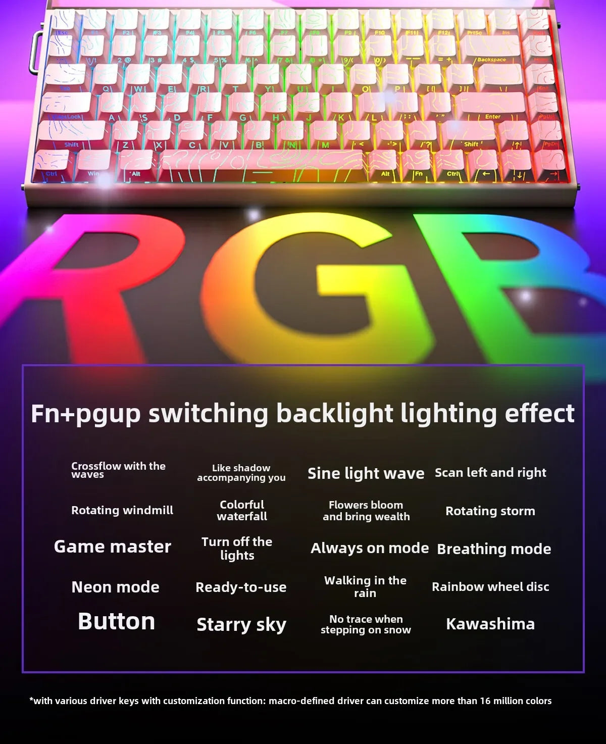 AULA HERO 84 HE Wired Mechanical Keyboard Music Rhythm RGB Gaming Keyboard 8K Return Magnetic Switch High Performance Keyboard