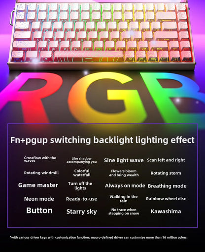 AULA HERO 84 HE Wired Mechanical Keyboard Music Rhythm RGB Gaming Keyboard 8K Return Magnetic Switch High Performance Keyboard