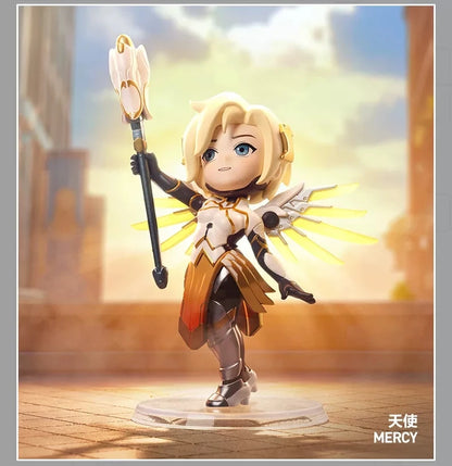 POP MART Genuína Overwatch Play Of The Game Series Blind Box — Figuras colecionáveis em PVC, ornamentos de secretária e modelos de brinquedo para fãs