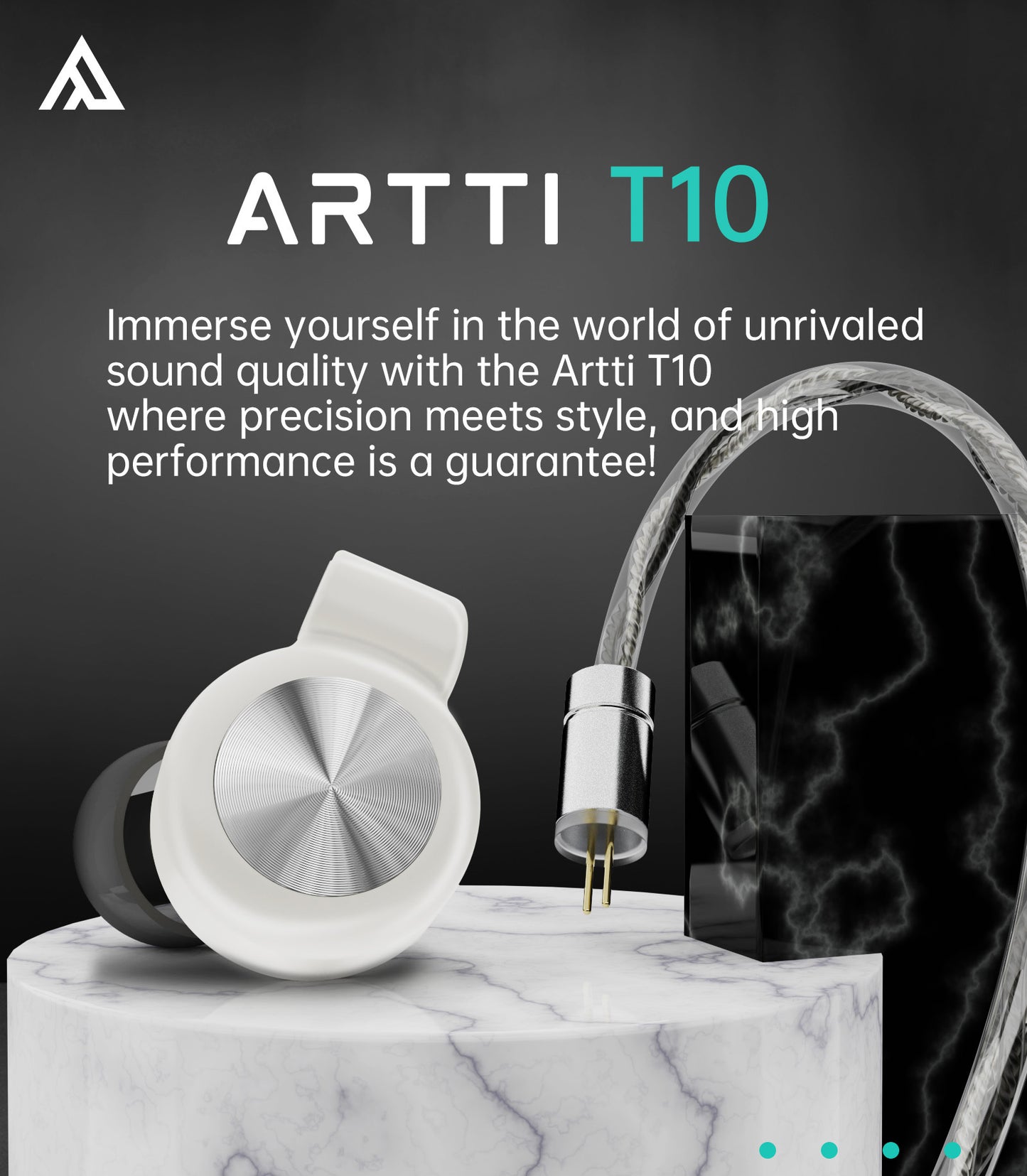 ARTTI T10 Planar Driver In-Ear HiFi Earphones, 14.2mm Wired IEM Monitors with Textured Bass, Detachable 0.78mm 2-Pin Cable, 3.5mm/4.4mm Audiophile Earphones