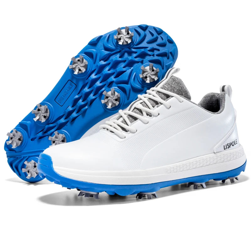 Hot Sale Lersure Golf Shoes Men Waterproof Golf Spikes Sneakers Professional Non-Slip Golf Footwear Trainers Luxury Sports Shoes