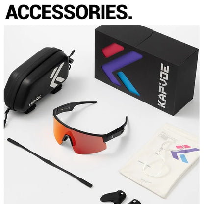 Kapvoe Bluetooth Sunglasses Smart Cycling Glasses Wireless UV400 Protection Goggles Telephone MP3 Sports Cycling Glasses Men