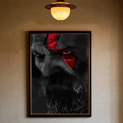 Poster HD Art  Wall  Home Living Room Bedroom Bar G-God O-Of W-War Game Aesthetic Decoration Gift Canvas