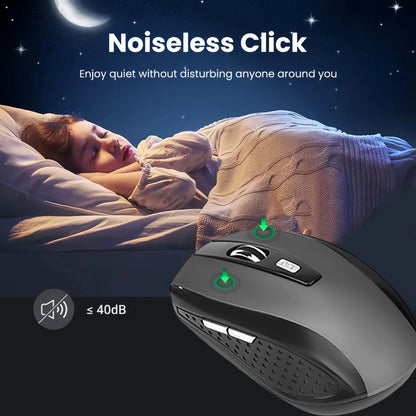 Wireless Mouse 2.4G Silent Optical Mouse with Adjustable 1600 DPI, Portable Wireless Mouse for Laptop, Notebook, PC & MacBook
