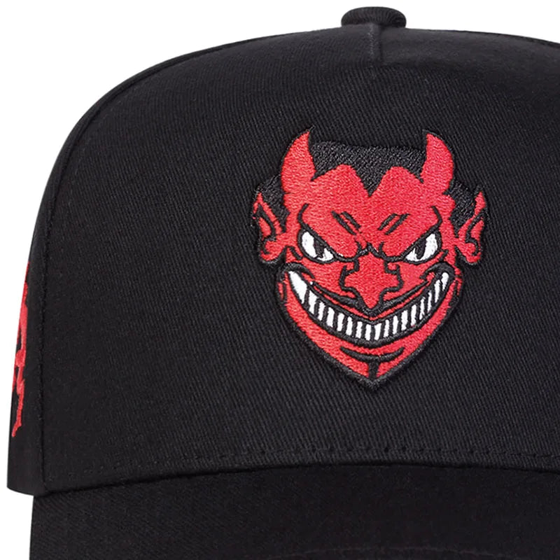 Cappellini da baseball unisex con ricamo "Devil" - Primavera/Autunno - Cappelli casual regolabili per attività all'aperto - Cappellino parasole - Cappellino sportivo
