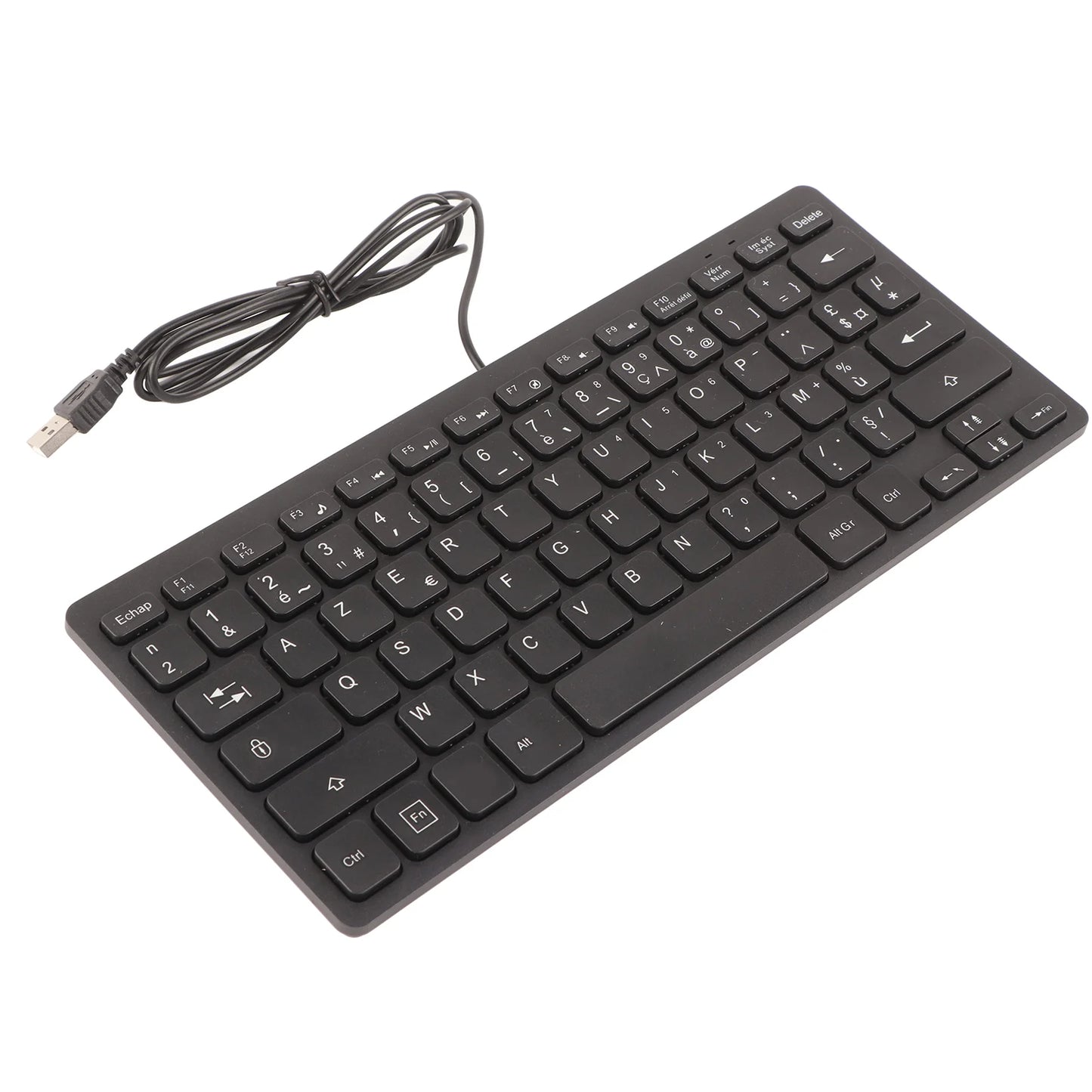 78 Keys Russian French German Keyboard Ergonomic Design UltraThin Mini Durable USB Wired Mechanical Keyboard for PC Laptops