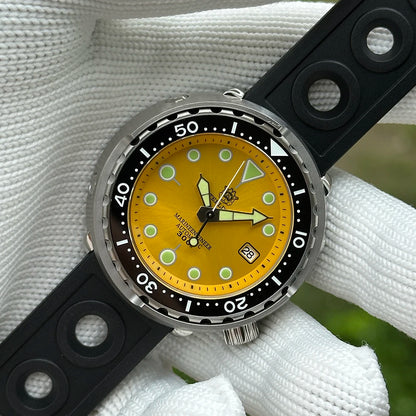STEELDIVE Popular SD1975 47.5MM Case Red Dial 300M Waterproof AR Sapphire Glass Tuna Dive Mens  NH35 Automatic Watches for You