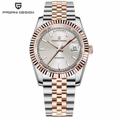 PAGANI DESIGN Luxury Men Watch Sapphire mirror Luminous Stainless Steel Watch Week Date Mechanical Waterproof ST16 Man watch