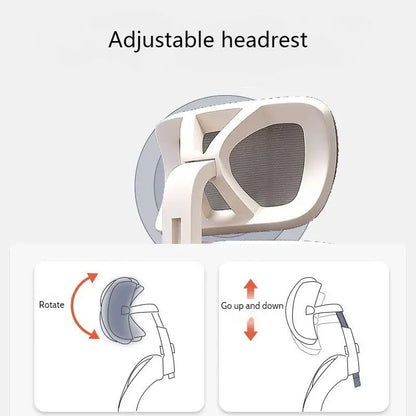 Silla gaming ergonómica giratoria con malla, elevación ajustable, comodidad para uso prolongado, hogar, dormitorio, oficina y estudio