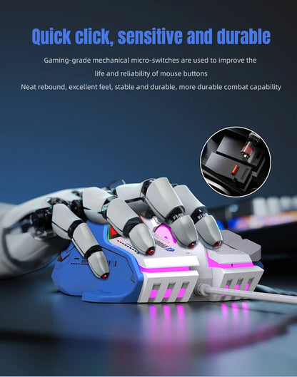 HXSJ Programmable Gaming Mouse Wired 12800 DPI RGB Gaming Mouse with 12 Programmable Buttons, Ergonomic Wired Gaming Mouse for PC, Laptop & Windows