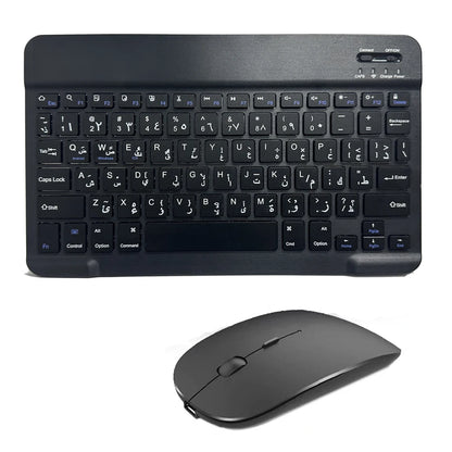 Wireless Keyboard Spanish French Azerty Russian Korean With N Mini Bluetooth For iPad Mac Tablet PC Phone Cell Laptop And Mouse