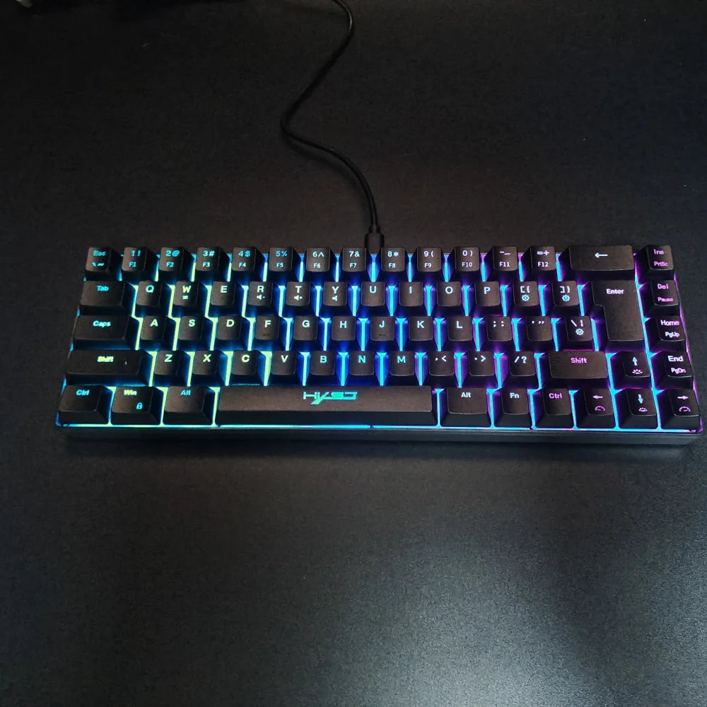 60% Percent Gaming Keyboard, Ergonomic Small Mini membrane Keyboard Compact RGB Backlit Keyboard for Windows, PC, Laptop, Gaming