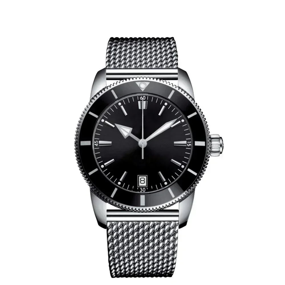 High luxury Superocean Wristwatch Automatic Mechanical Rose Gold Sport Watches Stainless Steel Black Ceramic Bezel Customized
