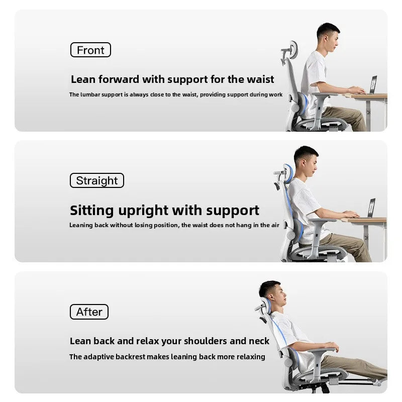 Többfunkciós irodai szék, számítógépes szék, dönthető pihenőszék, ergonomikus forgószék, e-sport szék