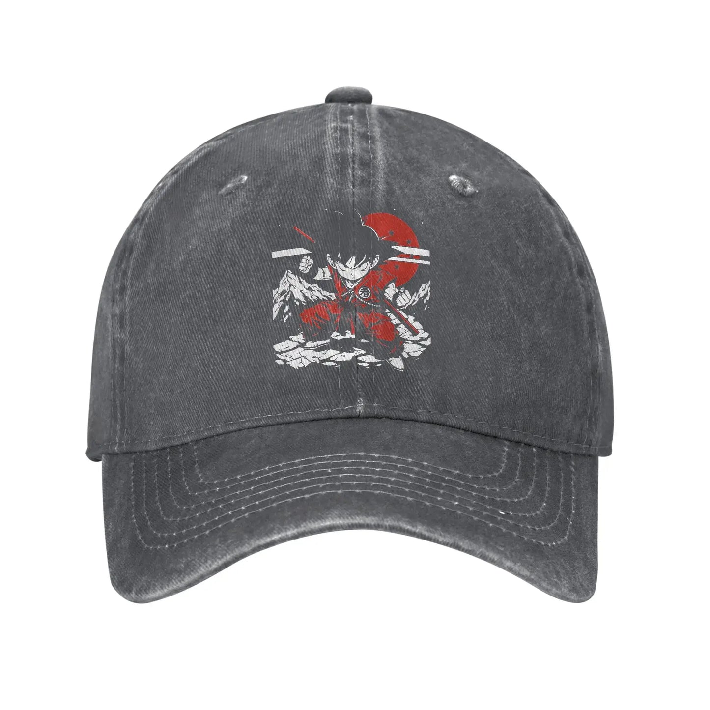 Kid Goku with Power Pole Dragon Ball Baseball Cap Distressed Denim Snapback Hat Men Women Outdoor Summer Adjustable Hats Cap, produit gaming premium Fraquane