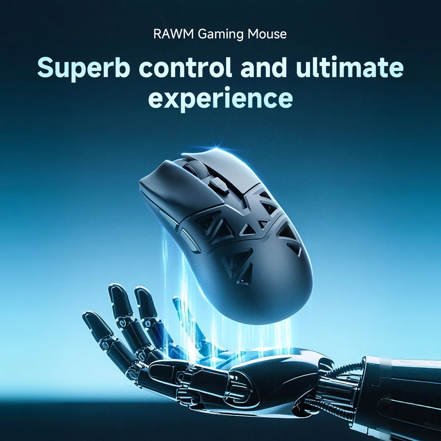 RAWM SL01C Wireless Lightweight Gaming Mouse Tri-Mode Bluetooth PAW3311 RGB Gaming Mouse for PC, Laptop & Office