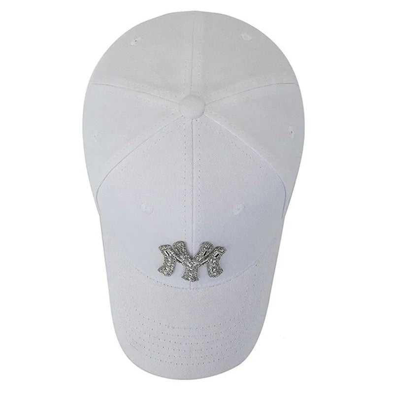 MY Rhinestone Hat Female Spring and Fall Street Casual Outdoor Duck Tongue Cap Fashion Versatile Baseball Cap Sunshade