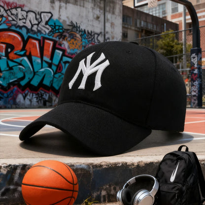 Modebaseballkasketter i bomuld med broderede bogstaver, justerbar, unisex, hiphop, trucker-kasket, afslappet snapback-kasket, udendørs sport, hverdags-kasket