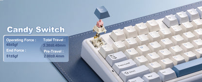 YUNZII B98 PRO QMK/VIA Wireless Mechanical Keyboard, 96% Layout Custom Gaming Keyboard, Hot-Swap Gasket RGB Keyboard for Win/Mac