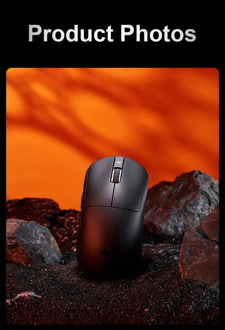 ATK Dragonfly A9 Ultra Wireless Gaming Mouse, Ultra-Lightweight Tri-Mode Ergonomic Gaming Mouse with Dual 8K Polling Rate, PAW3395/3950 Sensor