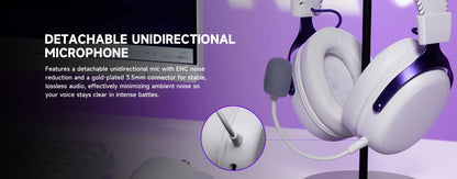 AKKO Verge S9 Gaming Headset with Mic – 53mm Driver, Quad-Mode Wireless Bluetooth 5.3, 7.1 Surround Sound FPS Pro Gaming Headphones