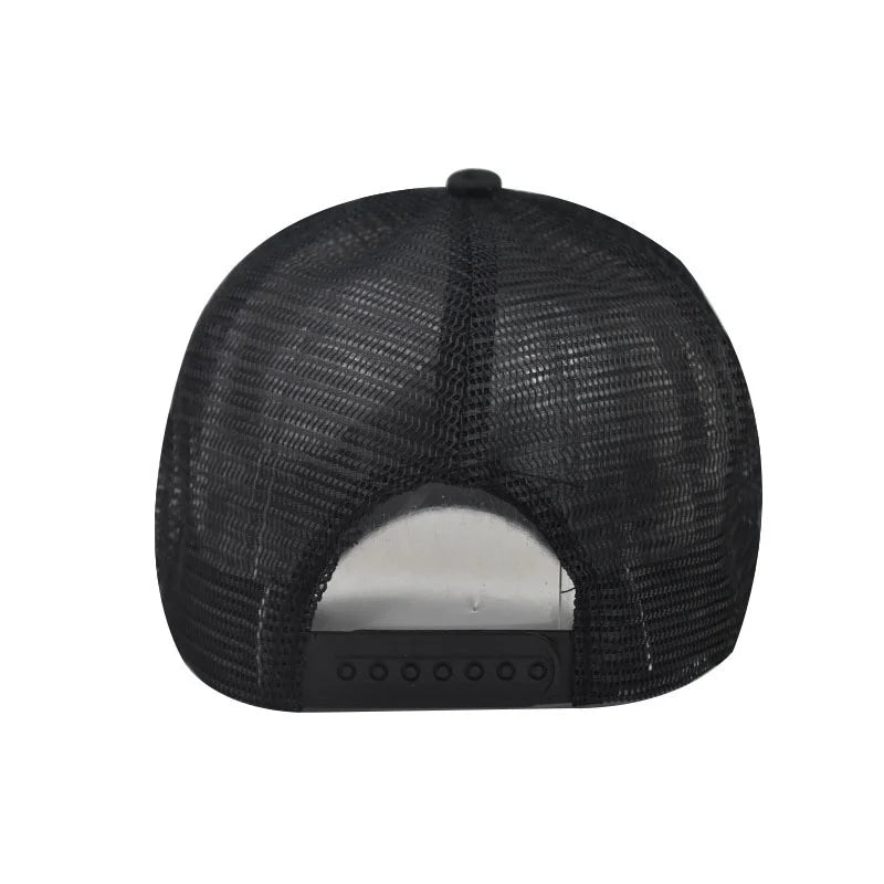 R Letter Icon Men's Baseball Cap for Male Summer Outdoor Adjustable Sports Hip Hop Hat Breathable Mesh Trucker Sunscreen Caps