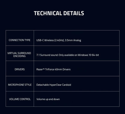 Razer Barracuda X Wireless Gaming Mobile Headset 2022 Model  2.4GHz Wireless + Bluetooth - Lightweight 250g - 40mm Drivers