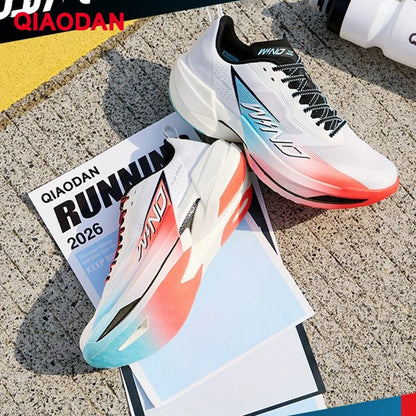 QIAODAN WIND 4PRO Chaussures de marathon à semelle en carbone pour homme - Baskets de course professionnelles - Chaussures de sport de course à pied respirantes QDB023262291