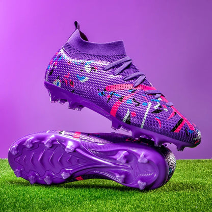 Nouvelles chaussures de football pour hommes, chaussures d'entraînement, crampons de football, baskets de match, chaussures de sport pour terrain gazonné, antidérapantes, professionnelles, ultralégères, unisexes.