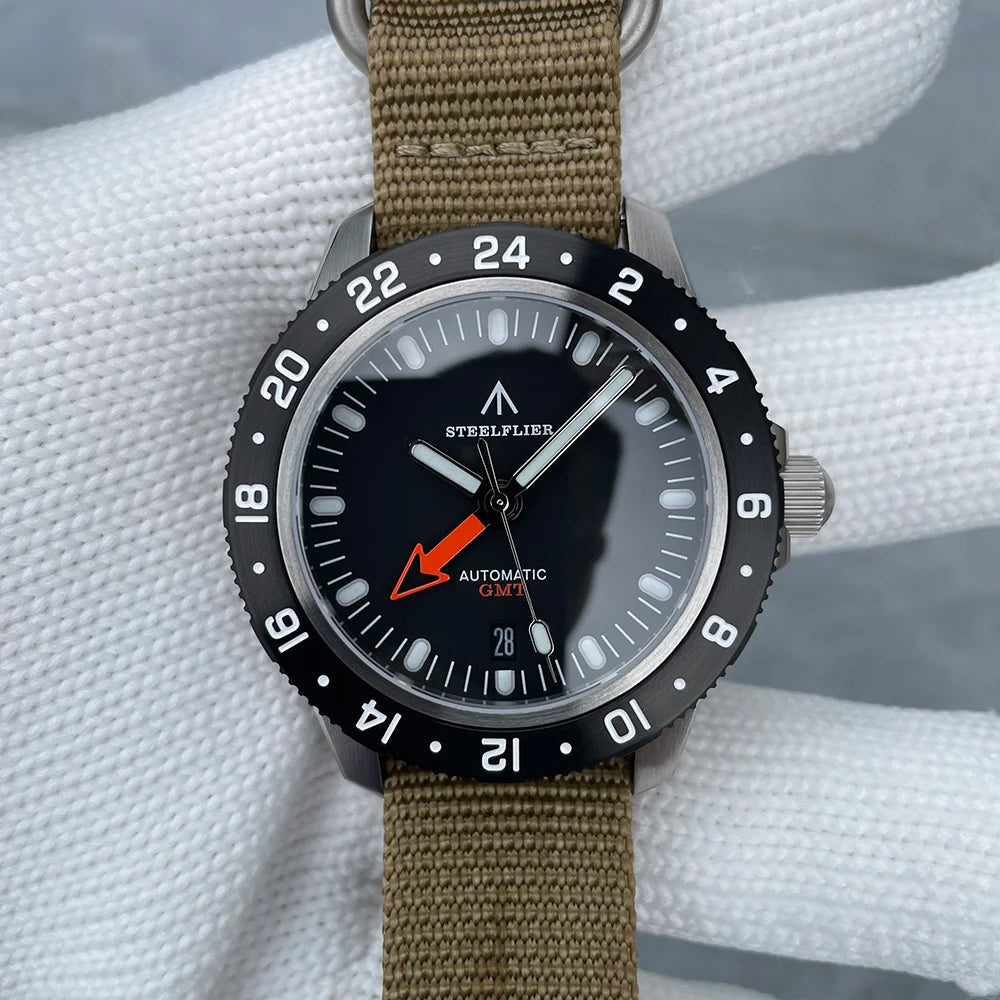 STEELFLIER SF793 NEW Automatic Mechanical Luxury Wristwatch NH34 Movement Synthetic Sapphire 20Bar Waterproof Men Luminous Watch