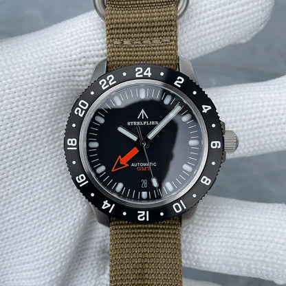 STEELFLIER SF793 NEW Automatic Mechanical Luxury Wristwatch NH34 Movement Synthetic Sapphire 20Bar Waterproof Men Luminous Watch