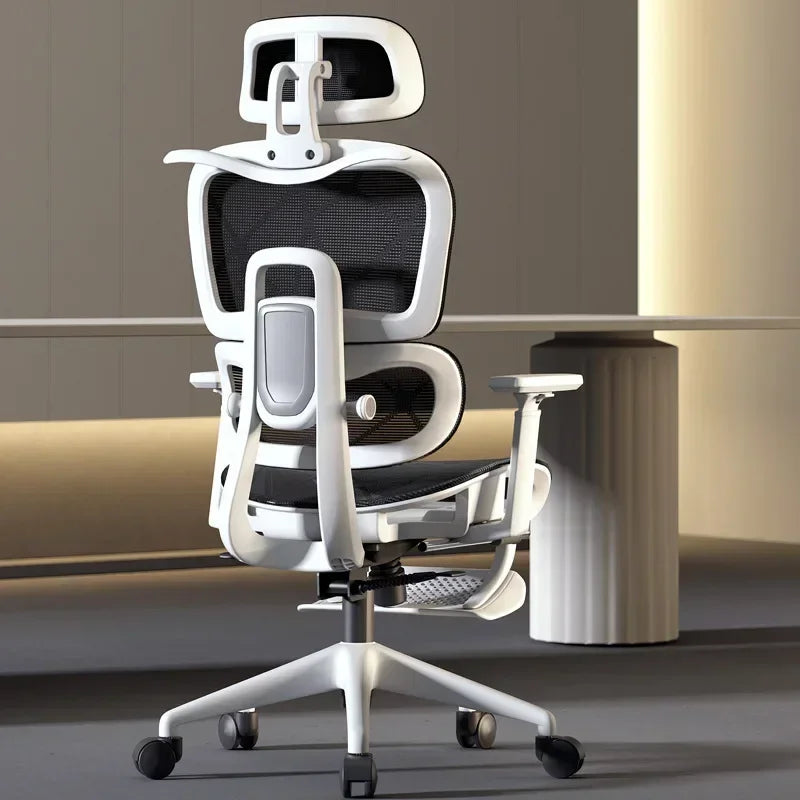 Ergonomic Gaming Computer Chair Adjustable Office Chair with Lumbar Support, Mesh Executive Desk Chair with Headrest, Armrests & Foot Wheels